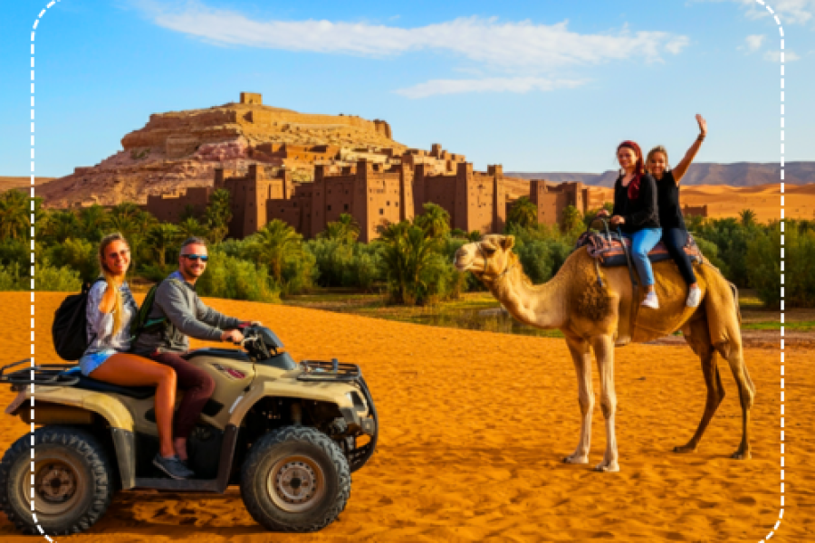 Circuit 4 jours à Merzouga – Gorges du Toudra – Kelâat M&rsquo;Gouna – Ouarzazate – Marrakech à seulement 1980 DHs!